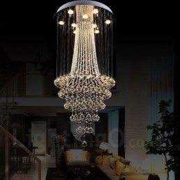 9 Lichter Moderne Kristall Deckenpendelleuchte Innen Kronleuchter Beleuchtung Lampen Leuchten