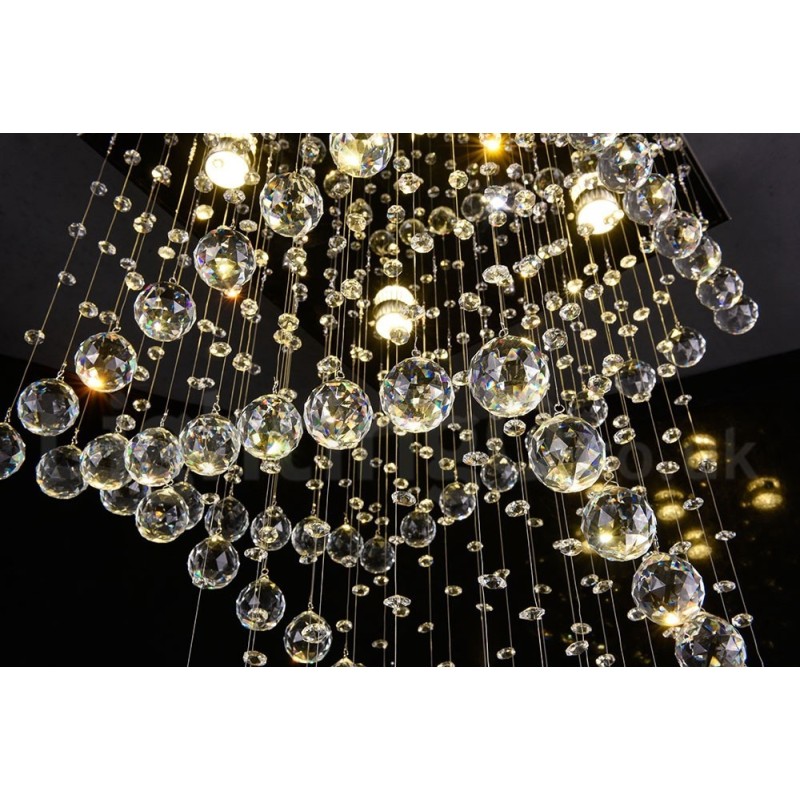 4 Lichter Moderne Kristall Deckenpendelleuchte Innen Kronleuchter Beleuchtung Lampen Leuchten