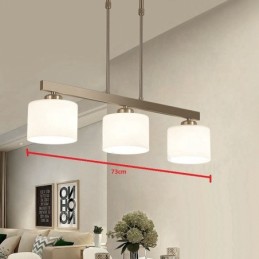 3 Lichter Moderne Chrom Pendelleuchte Indoor Kronleuchter Home Hängende Beleuchtung Lampen Leuchten mit Glasschirmen