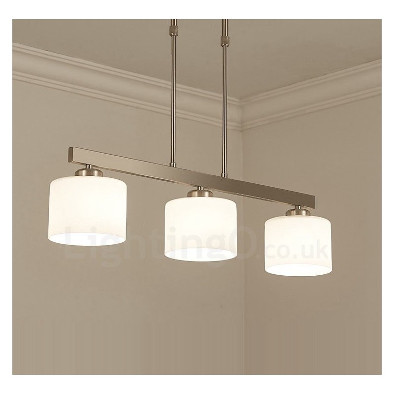 3 Lichter Moderne Chrom Pendelleuchte Indoor Kronleuchter Home Hängende Beleuchtung Lampen Leuchten mit Glasschirmen