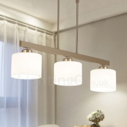 3 Lichter Moderne Chrom Pendelleuchte Indoor Kronleuchter Home Hängende Beleuchtung Lampen Leuchten mit Glasschirmen