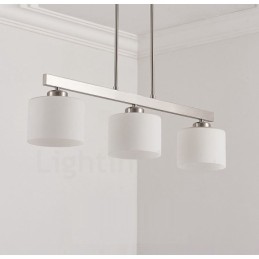 3 Lichter Moderne Chrom Pendelleuchte Indoor Kronleuchter Home Hängende Beleuchtung Lampen Leuchten mit Glasschirmen
