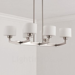 6 Lichter Moderne Chrom Pendelleuchte Indoor Kronleuchter Home Hängende Beleuchtung Lampen Leuchten mit Glasschirmen