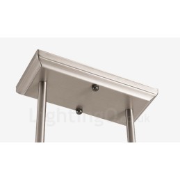 6 Lichter Moderne Chrom Pendelleuchte Indoor Kronleuchter Home Hängende Beleuchtung Lampen Leuchten mit Glasschirmen