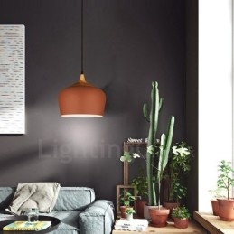 1 Licht Moderne zeitgenössische Pendelleuchte Hängelampe mit weiß rot blau Schatten