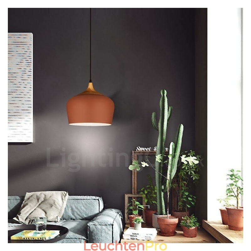 1 Licht Moderne zeitgenössische Pendelleuchte Hängelampe mit weiß rot blau Schatten