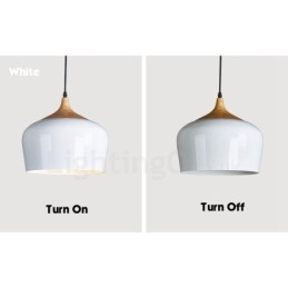 1 Licht Moderne zeitgenössische Pendelleuchte Hängelampe mit weiß rot blau Schatten