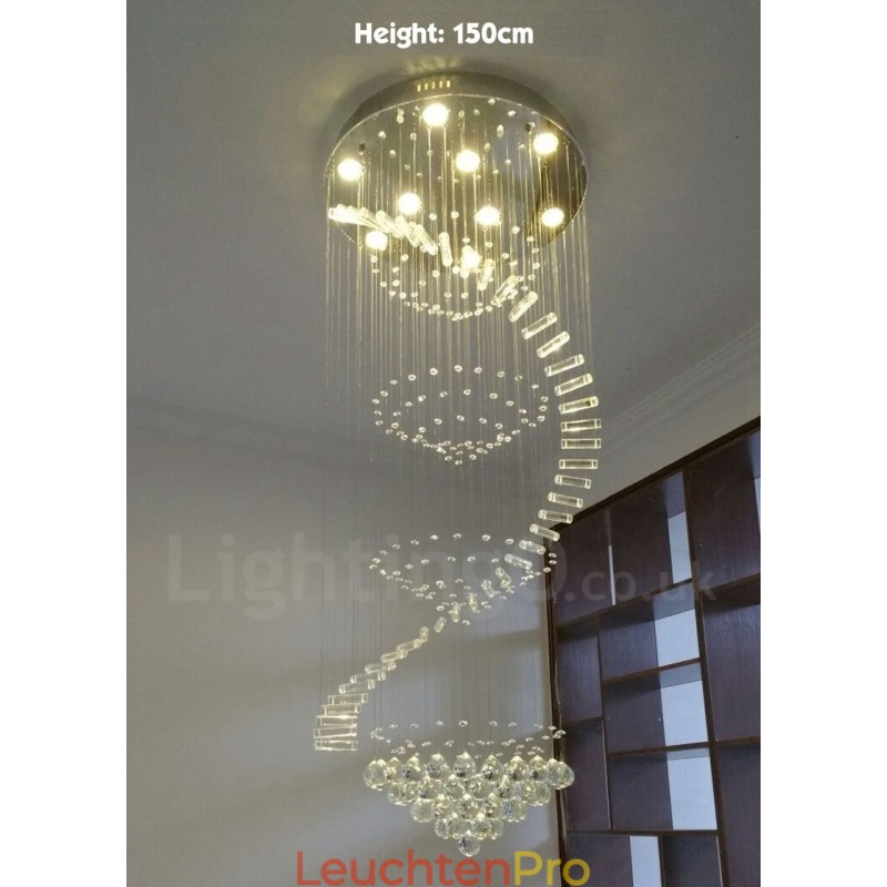 9 Lichter Moderne K9 Kristall Deckenpendelleuchte Innenleuchter Beleuchtung Lampen Leuchten