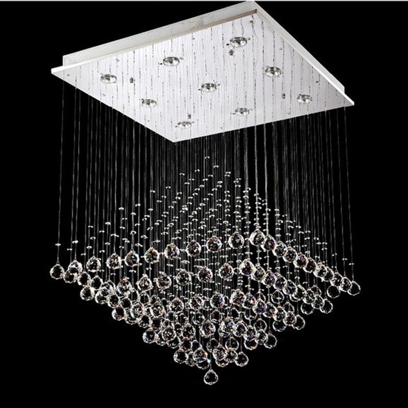 9 Lichter Moderne K9 Kristall Deckenpendelleuchte Innenleuchter Beleuchtung Lampen Leuchten