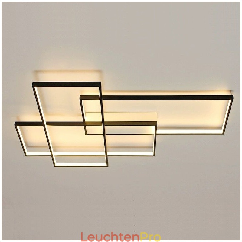 Moderne Deckenleuchte mit zeitgenössischer Aluminium-Malerei, bündige Wandleuchte mit Fernbedienungsdimmer für Wohnzimmer, Schlafzimmer