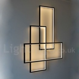 Moderne Deckenleuchte mit zeitgenössischer Aluminium-Malerei, bündige Wandleuchte mit Fernbedienungsdimmer für Wohnzimmer, Schlafzimmer