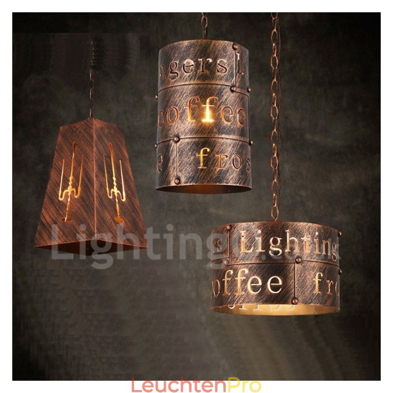 1 Licht Retro Vintage Pendelleuchte Cafe House Pendelleuchte