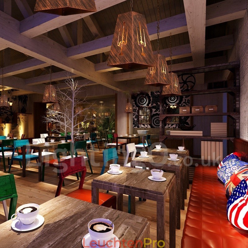 1 Licht Retro Vintage Pendelleuchte Cafe House Pendelleuchte