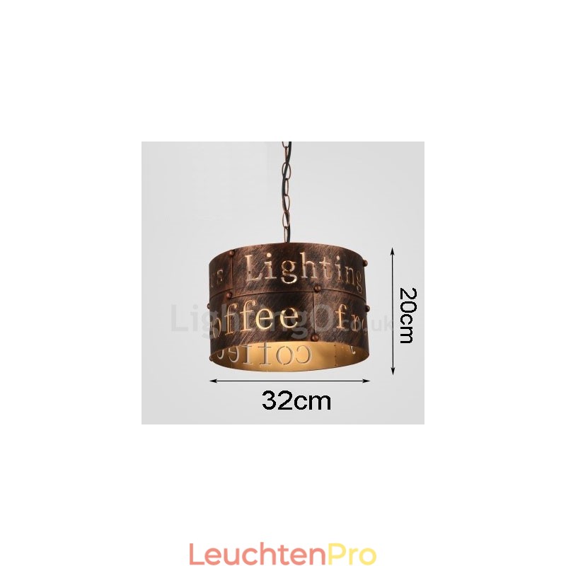 1 Licht Retro Vintage Pendelleuchte Cafe House Pendelleuchte