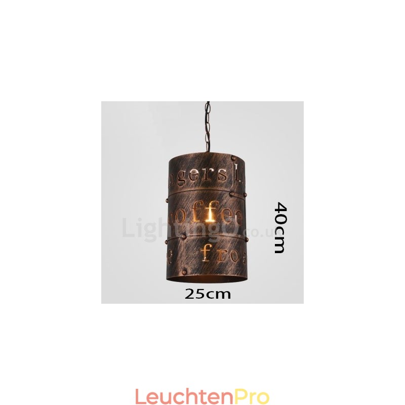 1 Licht Retro Vintage Pendelleuchte Cafe House Pendelleuchte