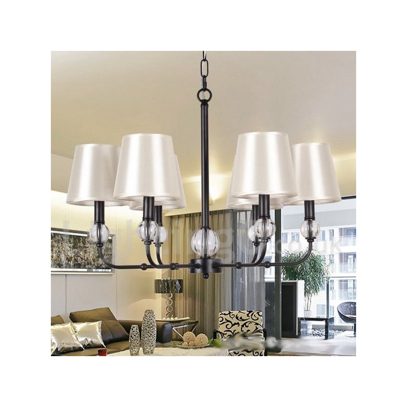 Kronleuchter im rustikalen, modernen Retro-Kerzenstil mit 6 Lichtern