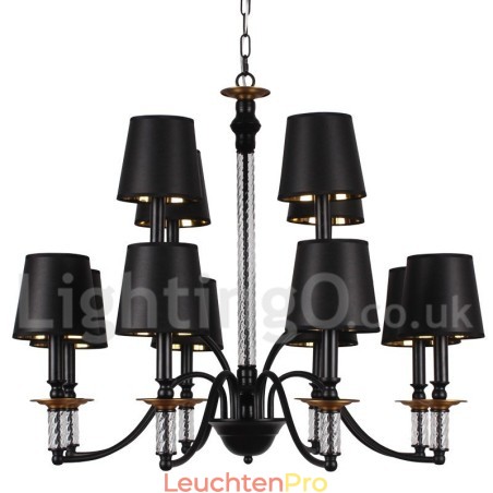 12 Lichter Rustikaler Retro Schwarzer 2-stufiger Großer Kronleuchter Kerzenstil Kronleuchter 12 Lichter Rustikaler Retro Schwarzer 2-stufiger Großer Kronleuchter Kerzenstil Kronleuchter