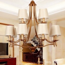 Kronleuchter im rustikalen Retro-Stil im mediterranen Stil mit 12 Lichtern und Kerzenlicht