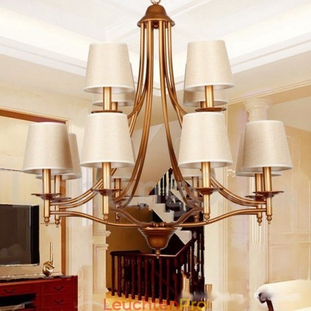 Kronleuchter im rustikalen Retro-Stil im mediterranen Stil mit 12 Lichtern und Kerzenlicht Kronleuchter im rustikalen Retro-Stil im mediterranen Stil mit 12 Lichtern und Kerzenlicht