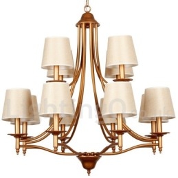 Kronleuchter im rustikalen Retro-Stil im mediterranen Stil mit 12 Lichtern und Kerzenlicht