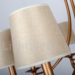 Kronleuchter im rustikalen Retro-Stil im mediterranen Stil mit 12 Lichtern und Kerzenlicht