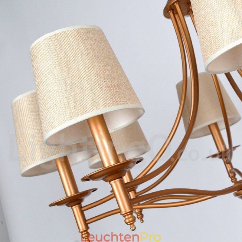Kronleuchter im rustikalen Retro-Stil im mediterranen Stil mit 12 Lichtern und Kerzenlicht