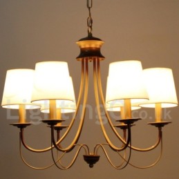 Kronleuchter im rustikalen mediterranen Stil mit 6 Lichtern, modern und zeitgenössisch, Kerzenstil