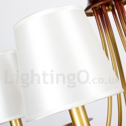 Kronleuchter im rustikalen mediterranen Stil mit 6 Lichtern, modern und zeitgenössisch, Kerzenstil