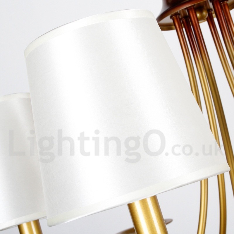 Kronleuchter im rustikalen mediterranen Stil mit 6 Lichtern, modern und zeitgenössisch, Kerzenstil