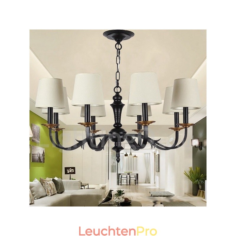 Kronleuchter im Retro-Kerzenstil mit 8 Lichtern