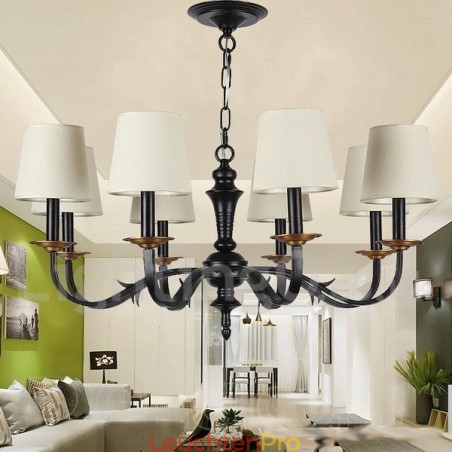 Kronleuchter im Retro-Kerzenstil mit 8 Lichtern