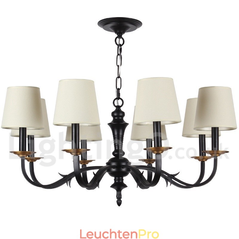 Kronleuchter im Retro-Kerzenstil mit 8 Lichtern