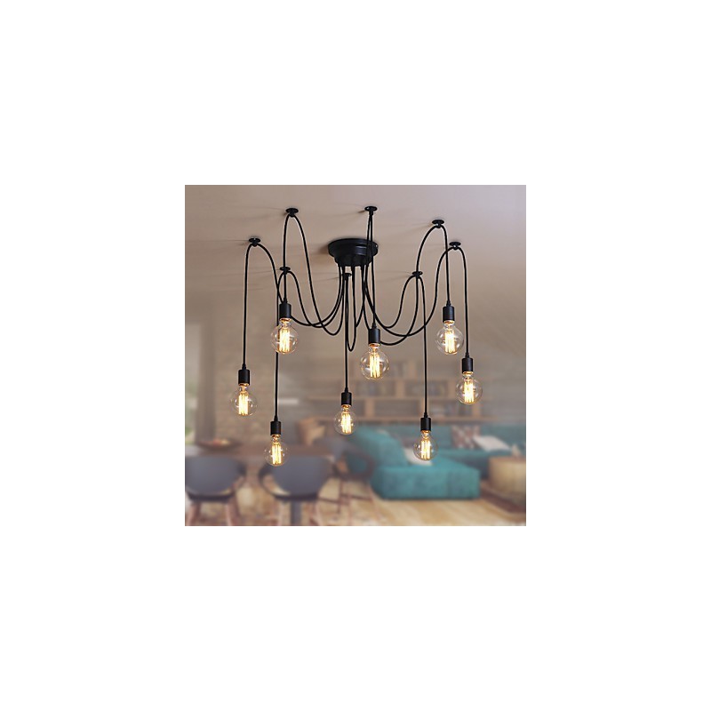 8 Lichter Kronleuchter Pendelleuchte Traditionell Klassisch Retro Metall