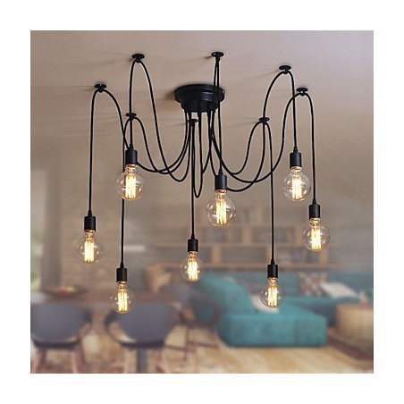 8 Lichter Kronleuchter Pendelleuchte Traditionell Klassisch Retro Metall 8 Lichter Kronleuchter Pendelleuchte Traditionell Klassisch Retro Metall