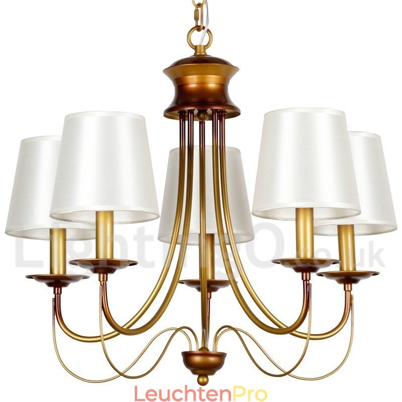 Kronleuchter im rustikalen mediterranen Stil mit 5 Lichtern, modern und zeitgenössisch, Kerzenstil