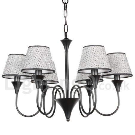 Kronleuchter im rustikalen, modernen und zeitgenössischen Retro-Stil mit schwarzer Kerze, 6 Lichter Kronleuchter im rustikalen, modernen und zeitgenössischen Retro-Stil mit schwarzer Kerze, 6 Lichter