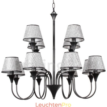 Kronleuchter im rustikalen, modernen und zeitgenössischen Retro-Stil mit 12 Lichtern, schwarzer Kerzenleuchter Kronleuchter im rustikalen, modernen und zeitgenössischen Retro-Stil mit 12 Lichtern, schwarzer Kerzenleuchter