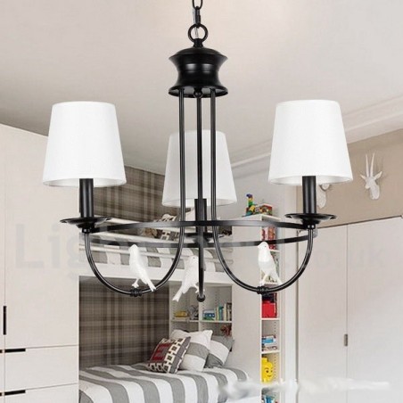 Kronleuchter im Retro-Stil, schwarz, mediterraner Stil, rustikal, modern, Kerzenstil, 3 Lichter Kronleuchter im Retro-Stil, schwarz, mediterraner Stil, rustikal, modern, Kerzenstil, 3 Lichter