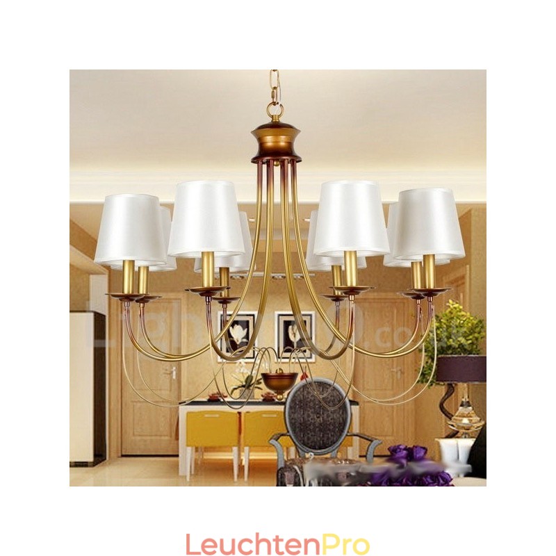 Kronleuchter im rustikalen mediterranen Stil mit 8 Lichtern, modern und zeitgenössisch, Kerzenstil