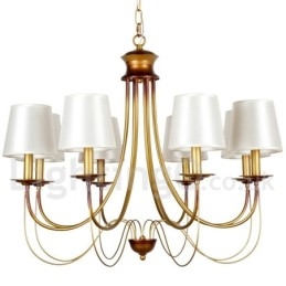 Kronleuchter im rustikalen mediterranen Stil mit 8 Lichtern, modern und zeitgenössisch, Kerzenstil