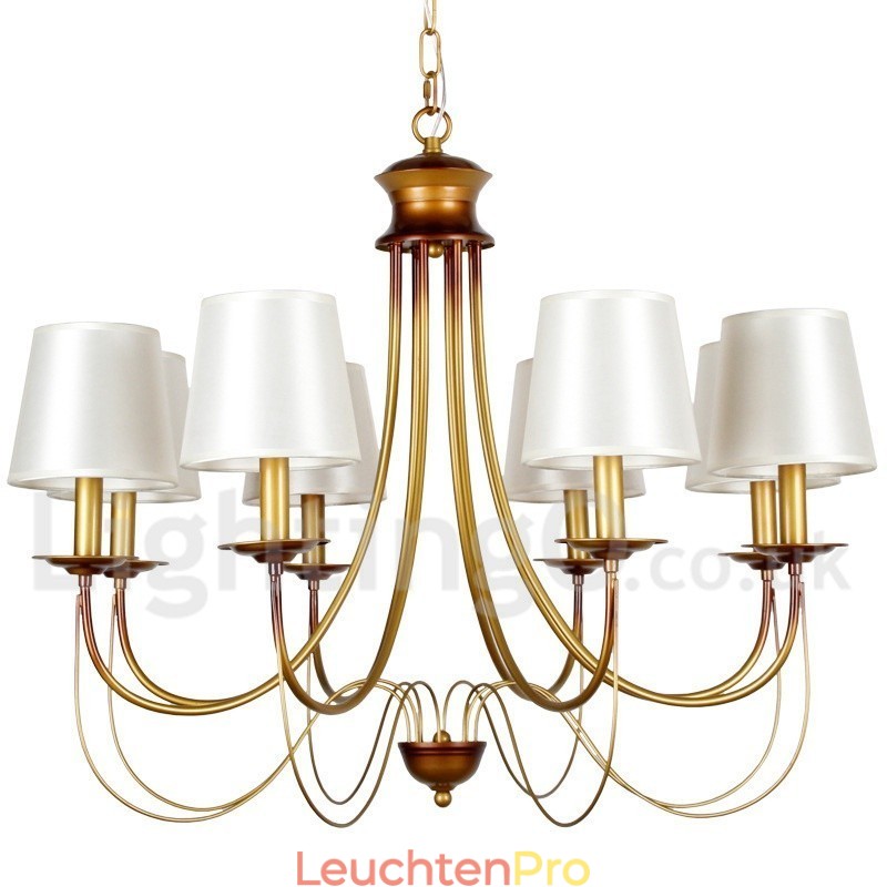 Kronleuchter im rustikalen mediterranen Stil mit 8 Lichtern, modern und zeitgenössisch, Kerzenstil