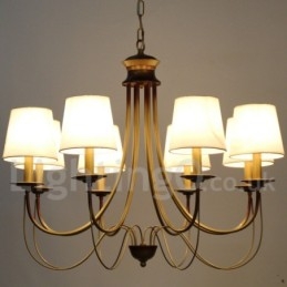 Kronleuchter im rustikalen mediterranen Stil mit 8 Lichtern, modern und zeitgenössisch, Kerzenstil
