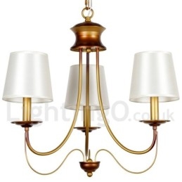 Kronleuchter im rustikalen mediterranen Stil mit 3 Lichtern, modern und zeitgenössisch, Kerzenstil