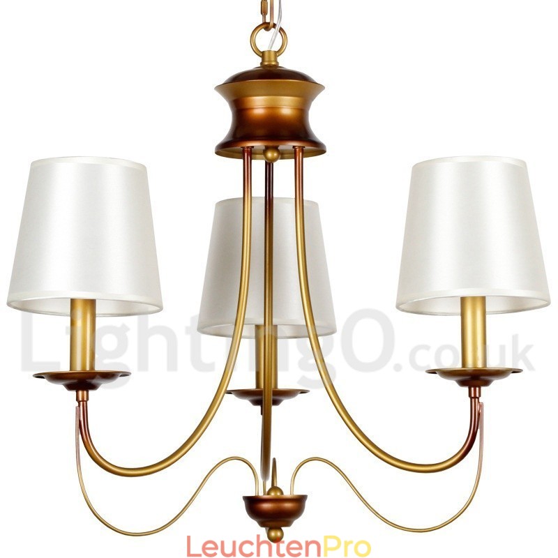 Kronleuchter im rustikalen mediterranen Stil mit 3 Lichtern, modern und zeitgenössisch, Kerzenstil