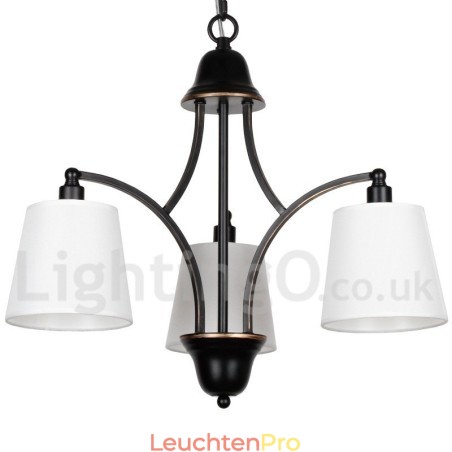 Kronleuchter im rustikalen, modernen Retro-Kerzenstil mit 3 Lichtern