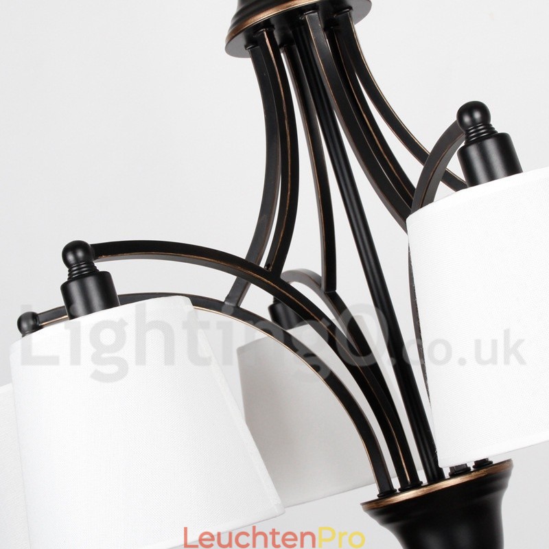 Kronleuchter im rustikalen, modernen Retro-Kerzenstil mit 3 Lichtern