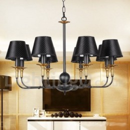 Kronleuchter im rustikalen Retro-Kerzenstil mit 8 Lichtern