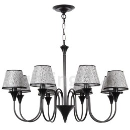 Kronleuchter im rustikalen, modernen und zeitgenössischen Retro-Stil mit schwarzer Kerze, 8 Lichter