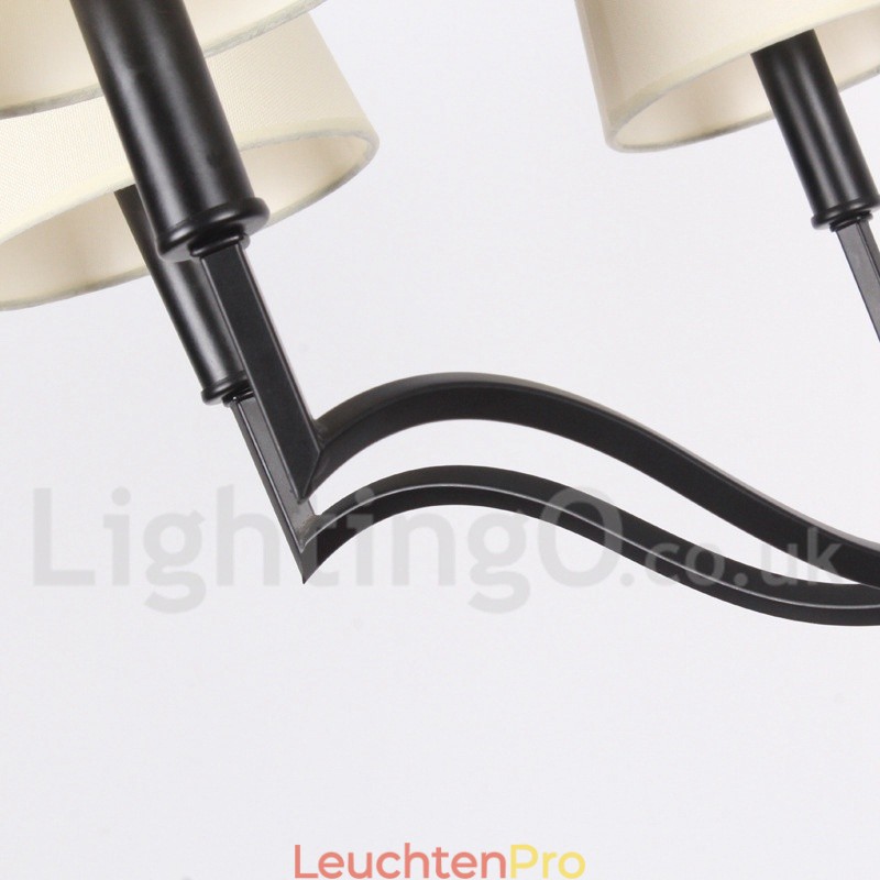 5-flammiger moderner Kronleuchter im zeitgenössischen Kerzenstil