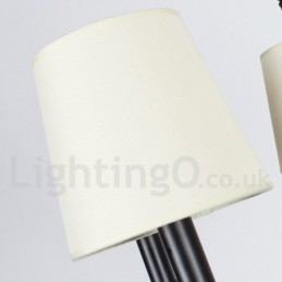 5-flammiger moderner Kronleuchter im zeitgenössischen Kerzenstil